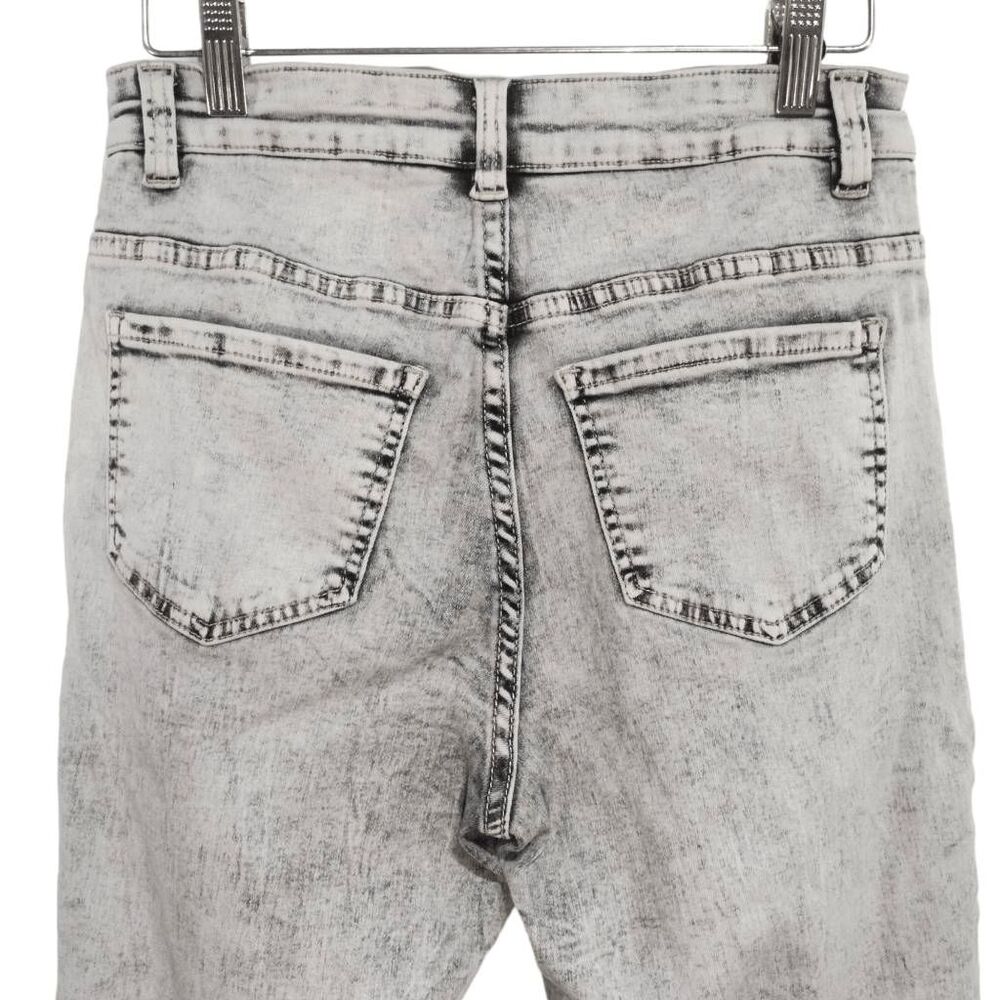 Universal Standard Seine Gray Acid Wash Stretch Skinny Ankle Crop Jeans Sz 4 - Picture 4 of 6